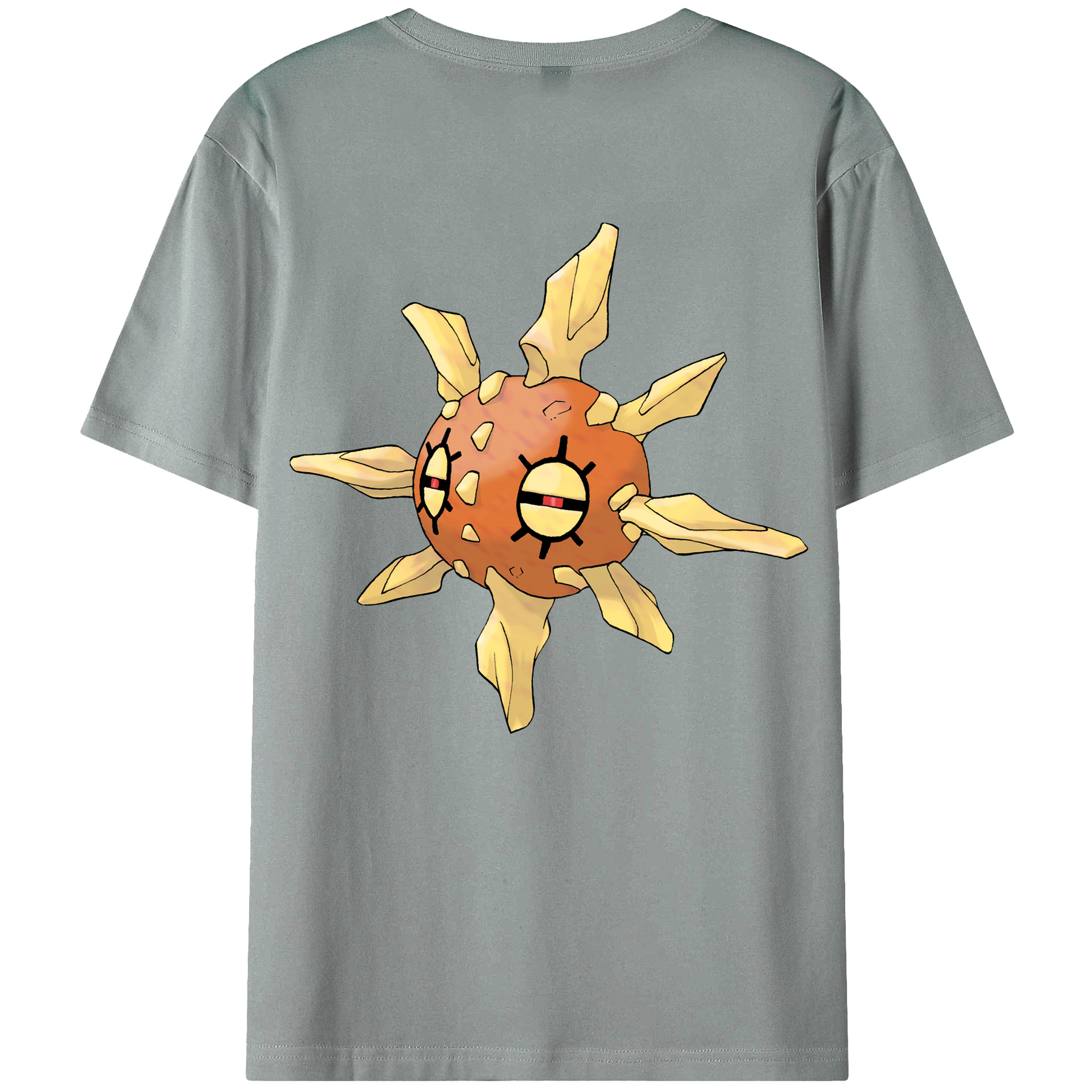 （画像用） ポケットモンスター Pokémon 綿100％ メンズ半袖Tシャツ（バックプリント） 通気性